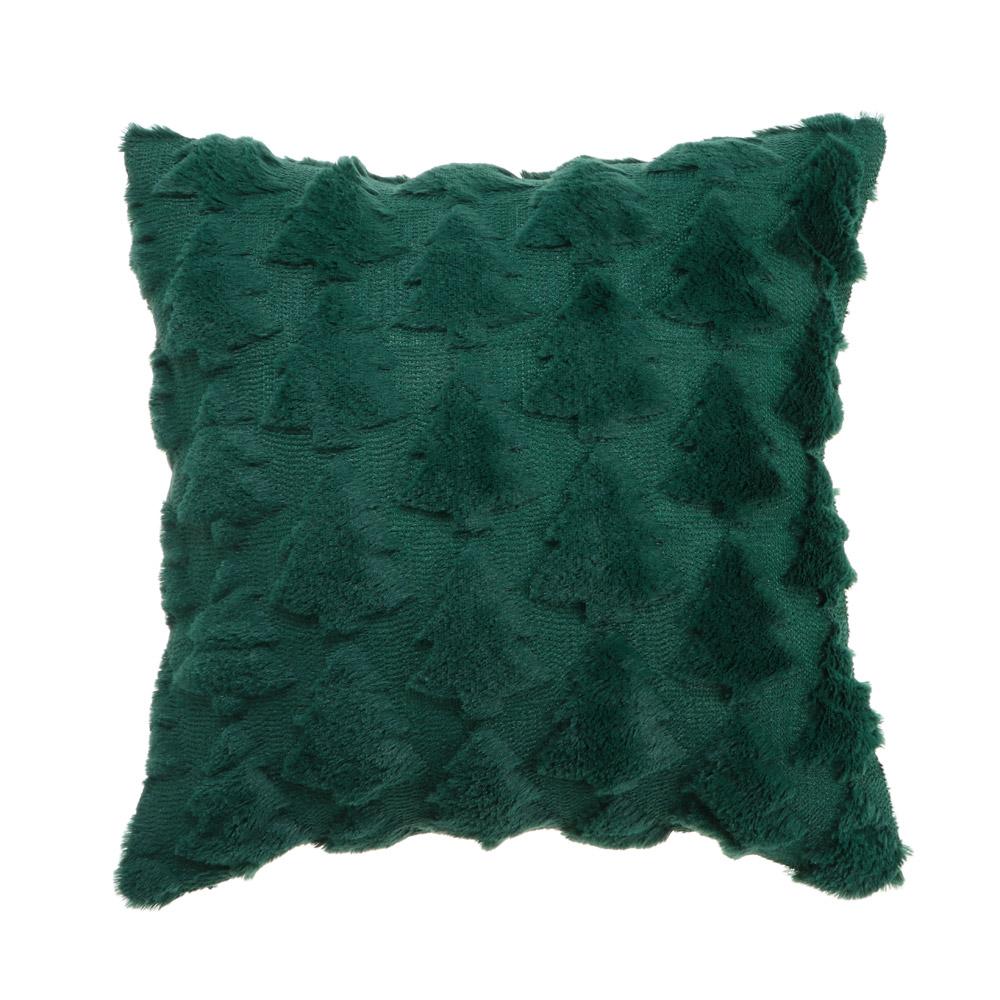 

1/2pcs Plush Cushion Covers Green Christmas Tree Fluffy Pillowcase Office 1pcs