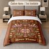 Owl Birds Theme Custom Text Or Name 3Pcs Bedding Set 1 Flat Sheet & 2 Pillowcases Personalized Home Bedding