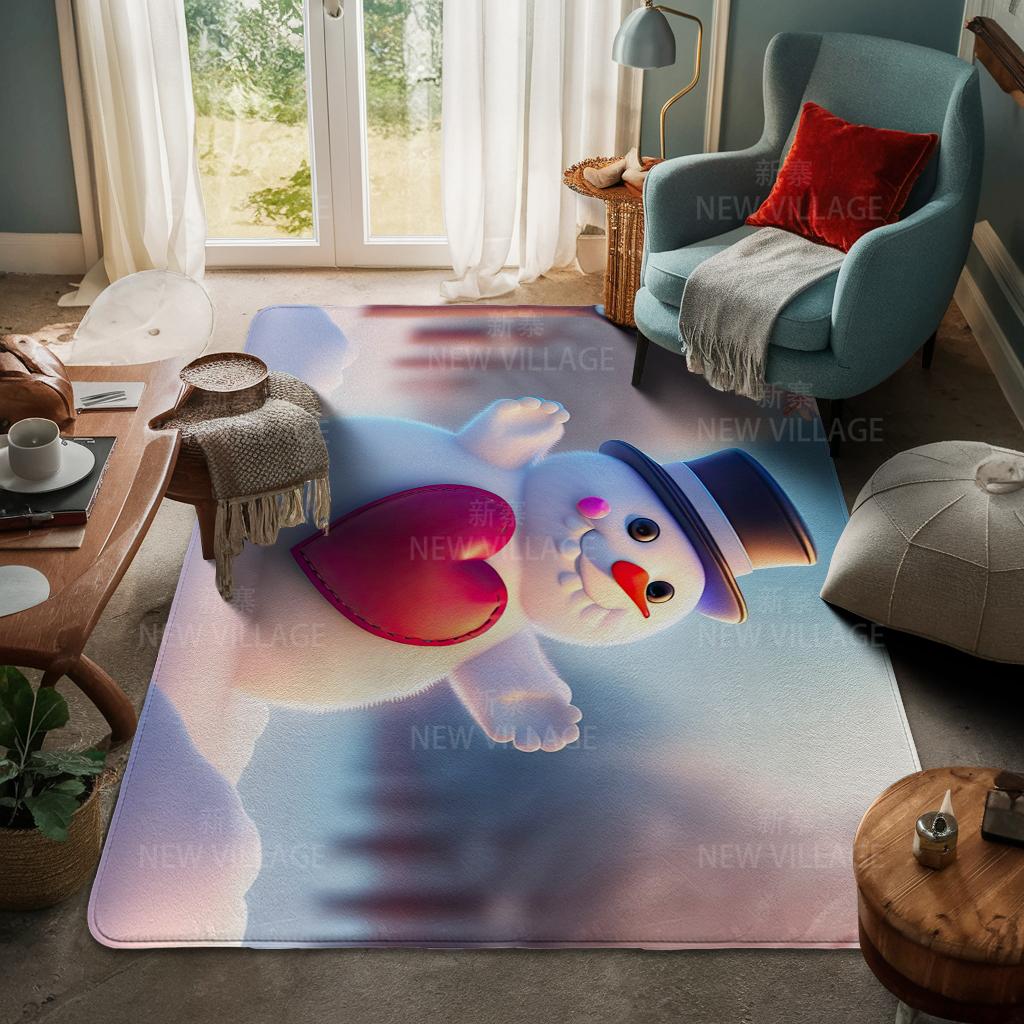 House Entrance Carpet Home Door Mat Living Room Bath Foot Bathroom Non-slip Water Absorption Rugs Bath Merry Christmas Winter