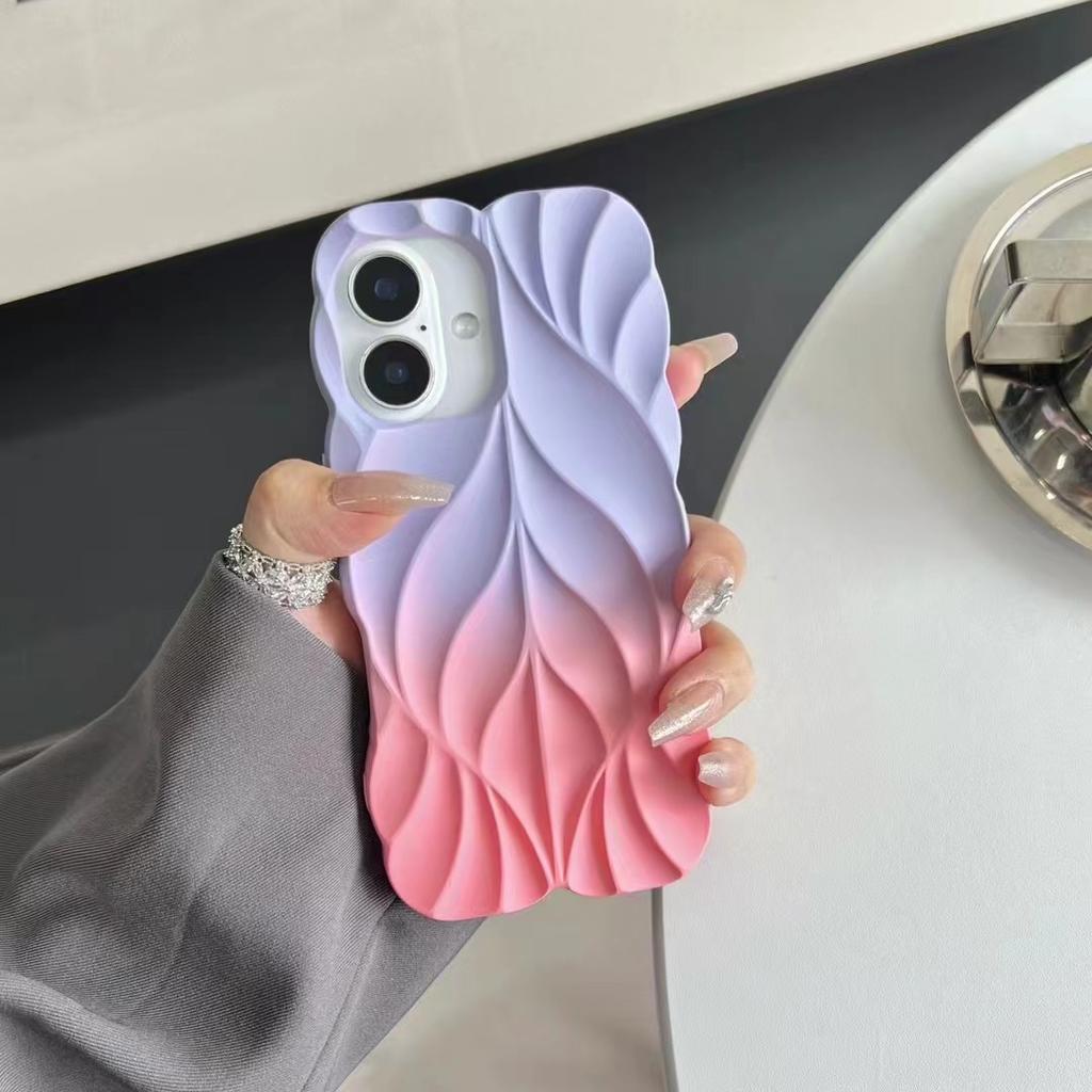 Gradient Leaf Model Phone Case For iPhone16/ 16Promax/ 16Plus/ 16Pro/ 15/ 14/ 13, Birthday Gift For Girlfriend/ Boyfriend