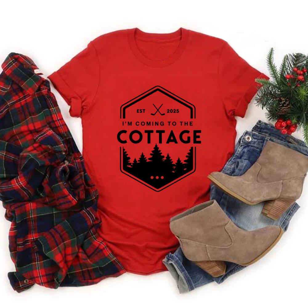 Coming To The Cottage T-Shirt Hockey Romance Inspired Shirt Heated Rivalry Booktok Tee Unisex Short Sleeve Tshirt Outdoors Tee
