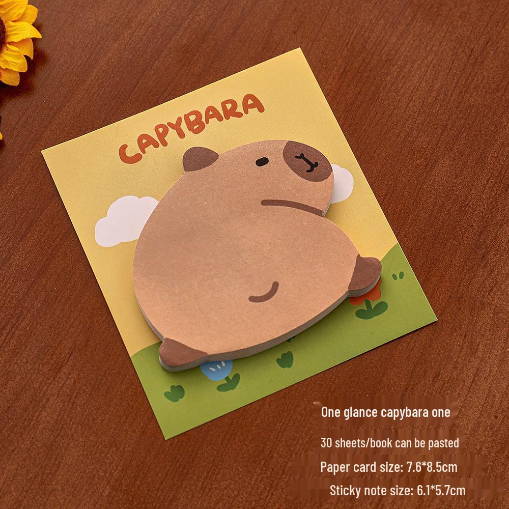 Capybara Reusable Girly-Shaped Sticky Note Pad – Portable for Students 30