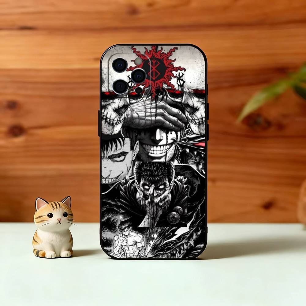 

Крутой Популярный Чехол Для Телефона С Комиксами B-Berserk Для iPhone 17, 16,15,14,13,12,11 Plus,Pro Max, Других Мягкий Черный Чехол iPhone13PRO