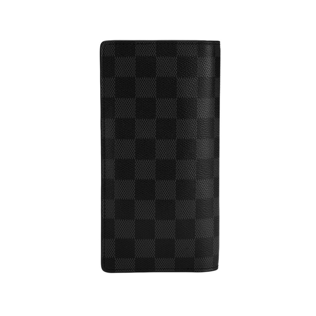 Louis Vuitton Brazza Wallet Black Damier Graphite Canvas Men Wallets N62665