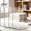 Decorative Stationery Gift for Readers 1 Pc Clear Bookend Heavy Book, Acrylic Book Shelf Organizer, Modern Dividers Library L Shaped Stopper