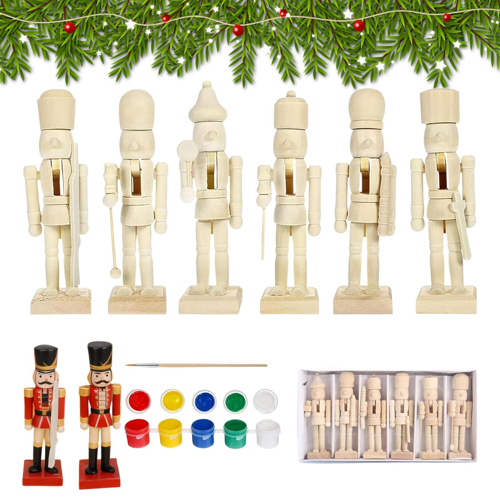 

Nutcracker Christmas Decor Wooden Craft Kits With Paint Unpainted Nutcrackers Figures To Paint Set For Kids Adults Family China Mainland