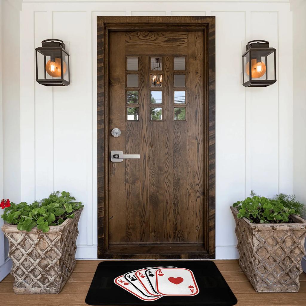 97Th 97 Year Old Card Playing Full Deck Non-slip Doormat Floor Mat Mat Carpet Rug for Kitchen Entrance Home Balcony Footpad Mats