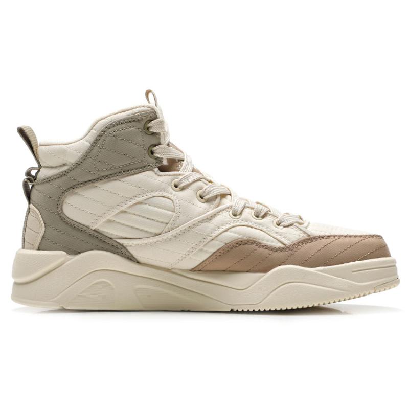 Anta Life Collection High-Top Skateboard Shoes Men's White Yellow Sneakers 112248088-3