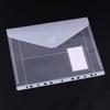 Transparent 11-Hole Loose-Leaf File Bag with Velcro Fastener for Students