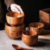Wuhe Japanese Style Retro Handmade Jujube Wood Bowl