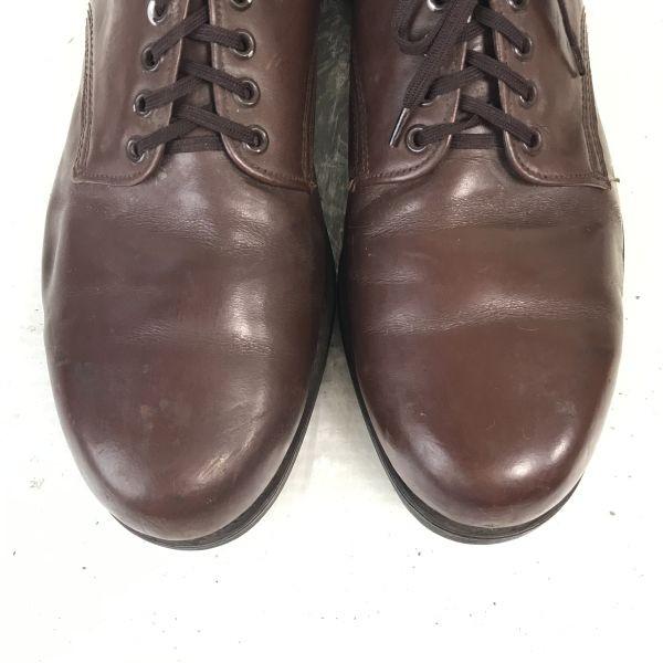 60s-70s ANSI Z41.1 Steel Toe Plain Toe Service Shoes 10EE 27.5-28cm Brown(USED)