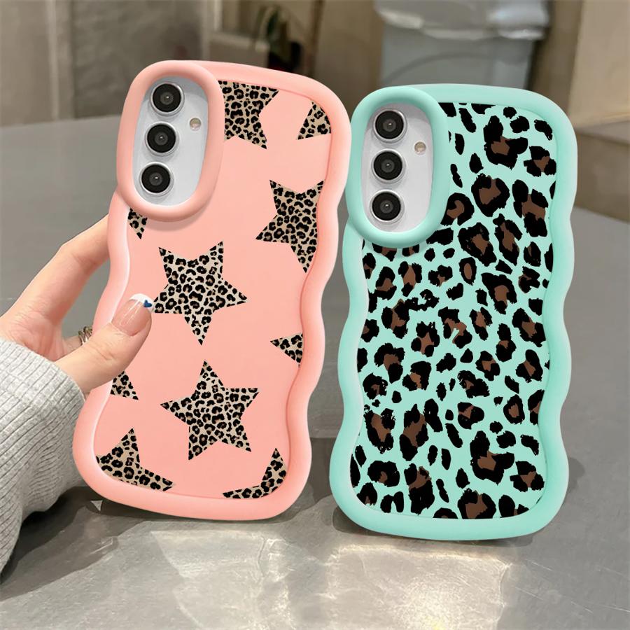 Brown Leopard Print Soft Phone Cover Case for Samsung Galaxy A16 A52 A12 A14 A13 A21s A11 A15 A05 A03 A04 A22 A06 A23 A53 A33