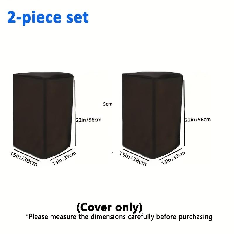 2-pack Speaker Protective Covers, Speaker Covers with Drawstring Bottom, Effective Protection In All Seasons, Black
