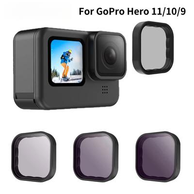 ND8 ND16 ND32 CPL Objektivfilter-Set Aluminiumlegierungsrahmen für GoPro 12 GoPro Hero 11 10 9 Black Action-Kamera ND CPL Objektiv