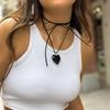 European and American Jewelry Novel Simple Love Pendant All-match Clavicle Chain Adjustable Wax Line Cold Wind Necklace