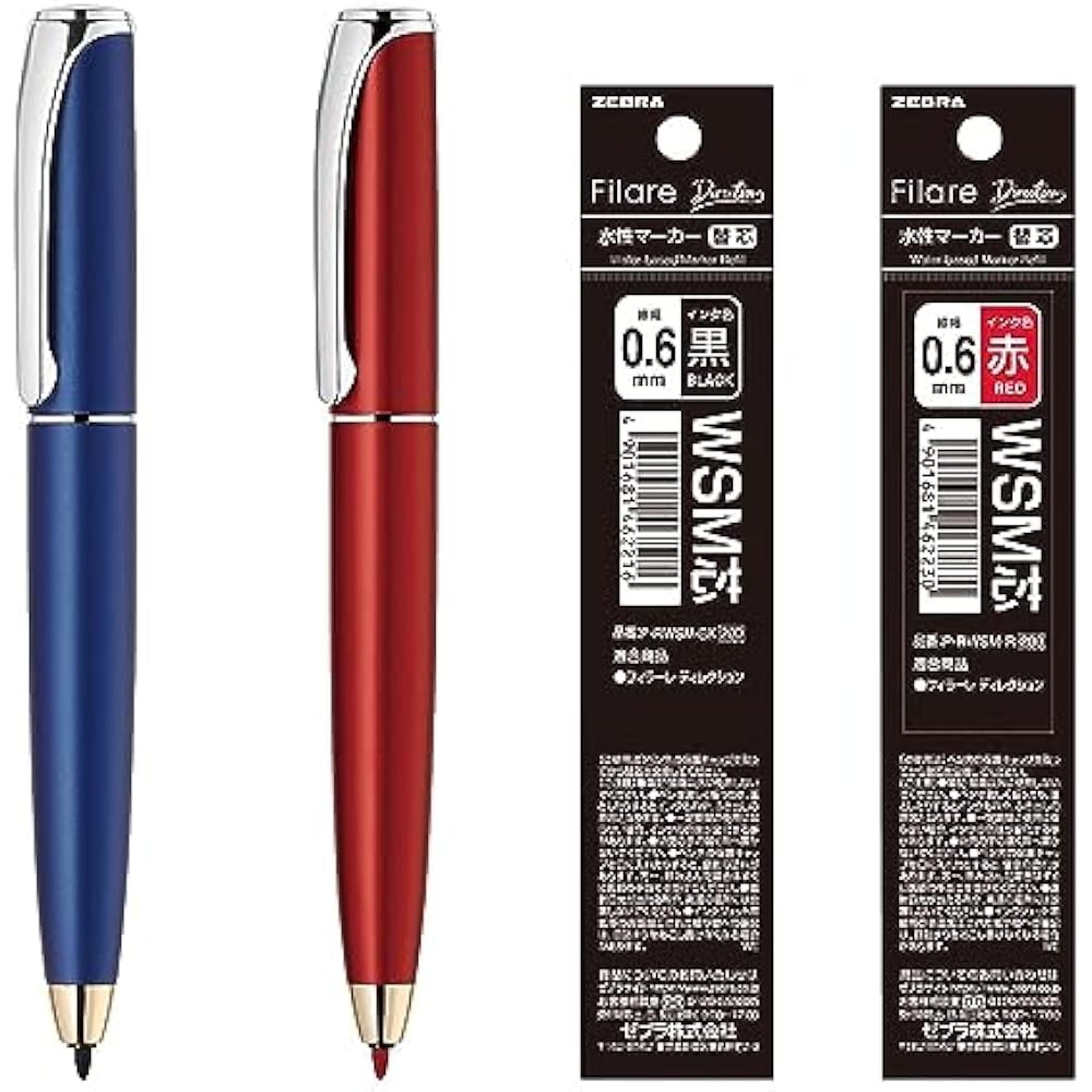 Zebra Water-based Pen Filler Redirection Main Unit & Refill Mix Set B P-WYSS68-BLR2-INK-AZ