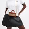 Coach Trail 17 Classic Logo Surround Zipper Closure Leather And Synthetic Leather Shoulder Crossbody Handbag Small Women handbag CT876-B4NQ4