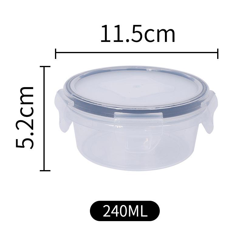 1 шт. Контейнер для хранения, Многофункциональный герметичный и многоразовый контейнер для хранения продуктов с крышкой, Портативный и штабелируемый герметичный контейнер для продуктов 240ml circle белый