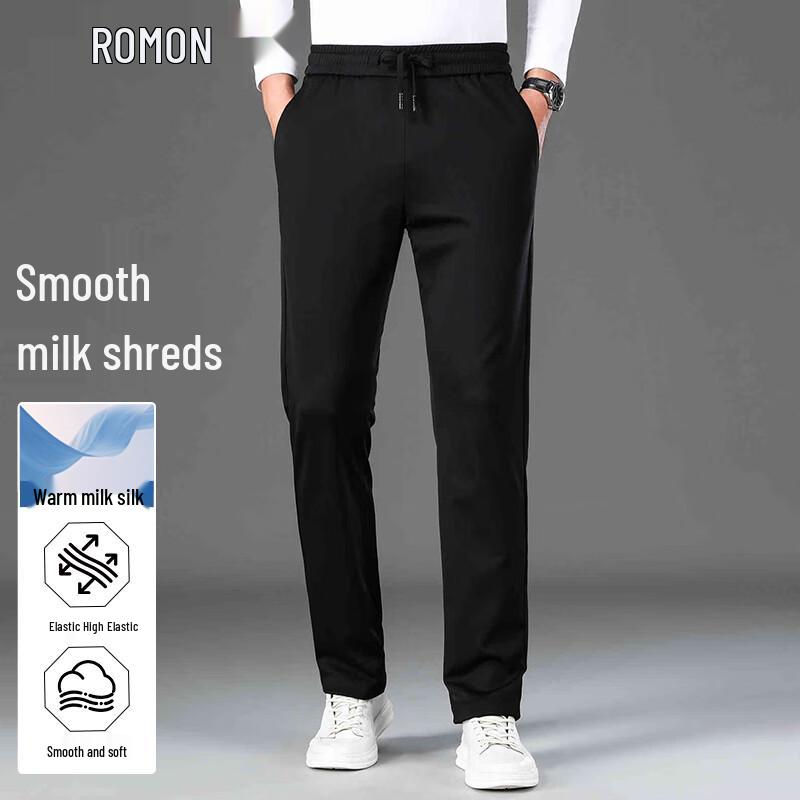 

ROMON Men s Thickened Stretch Business Casual Pants L