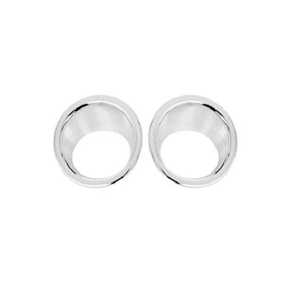 For Jeep Wrangler JK 07-2017 Bright Chrome Front Bumper Fog Light Ring Trim