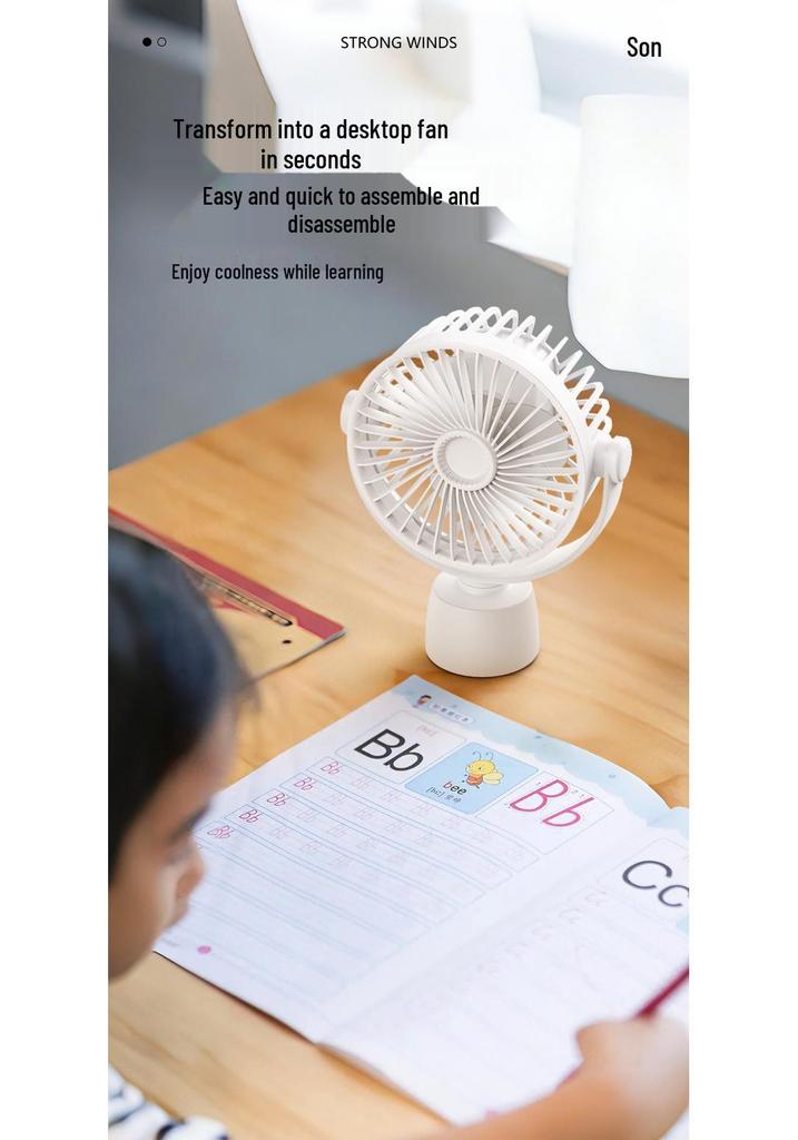 Custom Octopus Auto-Shake Outdoor Anti-Pinch Stroller Fan for Kids