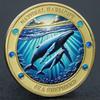 Marine Protection Commemorative Coins, Color Printing, High Relief, Silver and Gold Plating, Handicrafts, Commemorative Medals, Coins