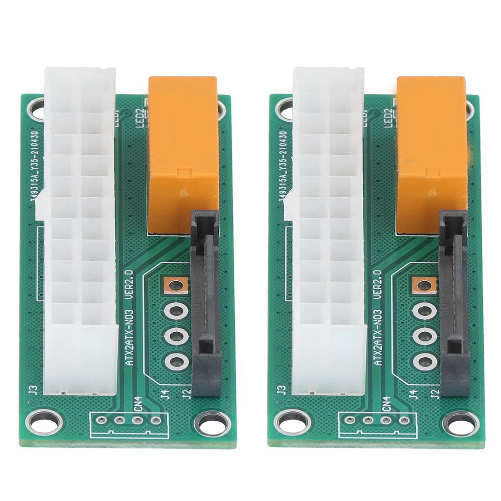 Dual Power Supply Sync Starter SATA Interface Dual PSU Adapter 24 Pin Dual Power Connector for BTC Miner