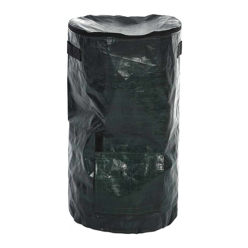 2 Sizes Organic Waste Kitchen Garden Yard Compost Bag Environmental PE Cloth Planter