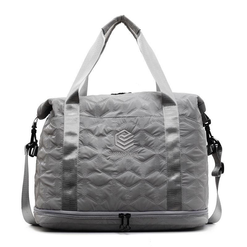 

Women s Style Wear Shoes for Outdoor Use, Fashionable Hand-heat Travel Bag Dry and Wet and Separate Casual Fitness Bag Can Be Used To Pull Rod серый