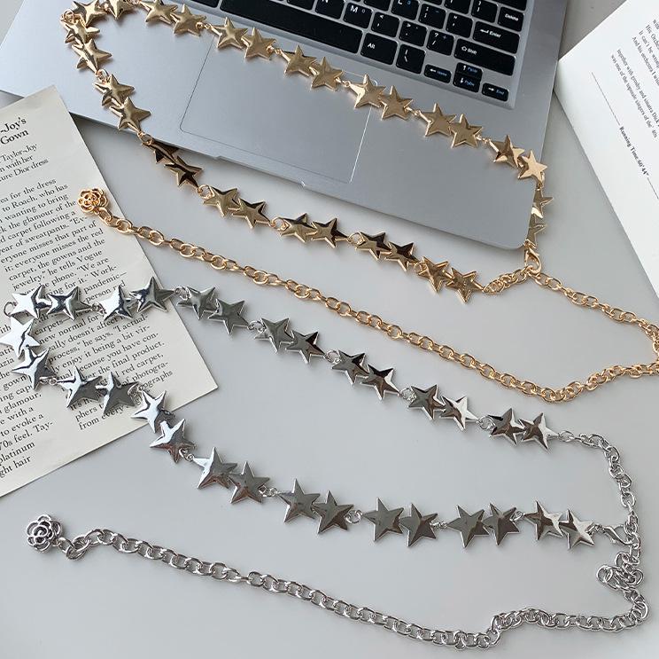 Women's Silver Retro Waist Cincher Chain - Dress & Pant Accessory