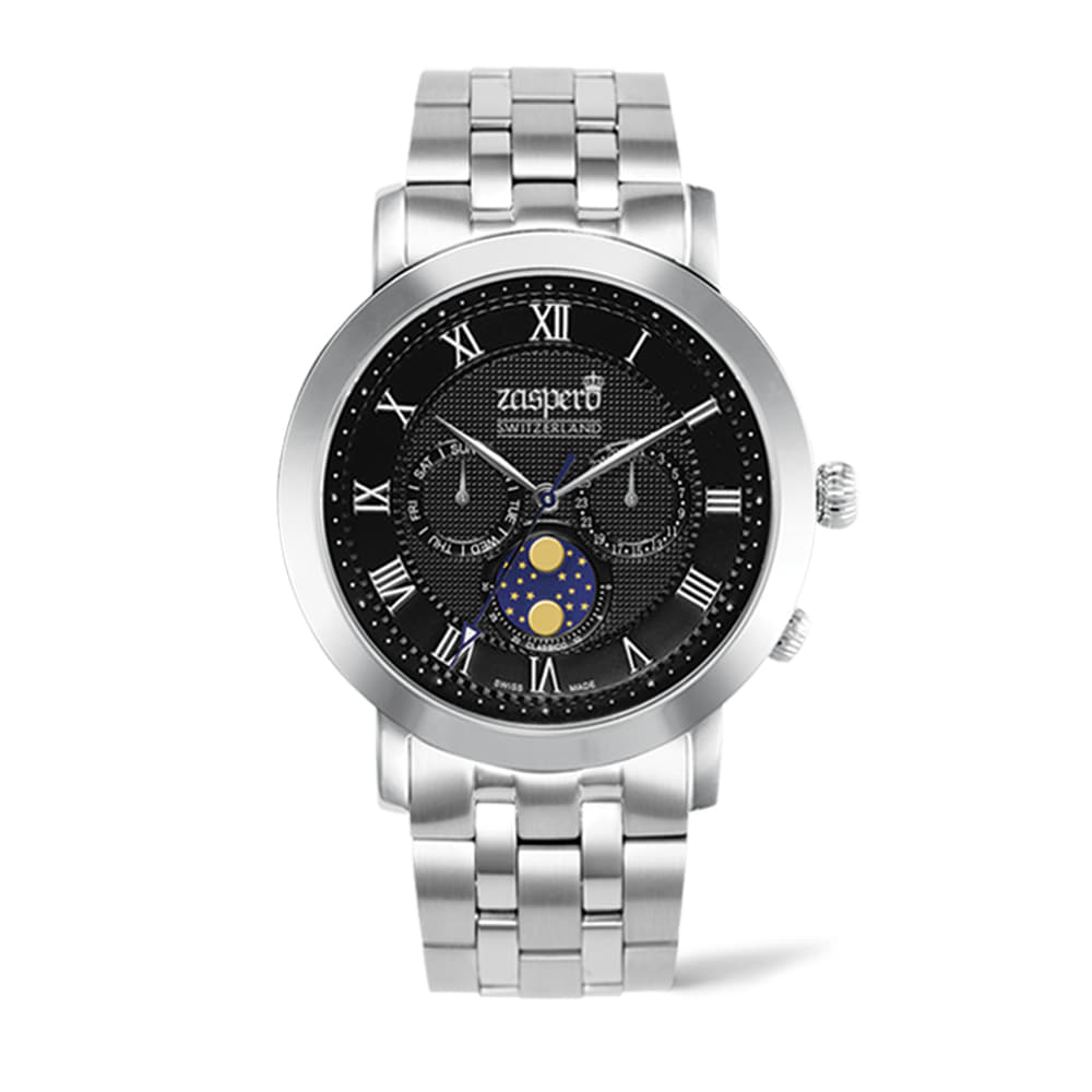 Jaseupelo Swiss Men'S Classico Moonphase Metal Watch Cg405-14