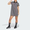 Adidas Allover-Print Polokragen Kurzarmkleid Damenkleid Schwarz IC5707