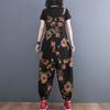 Women's Nine Split Jeans Overalls Casual Female Print Jumpsuit Loose Bloomers Oversized Rompers Suspenders Fashion