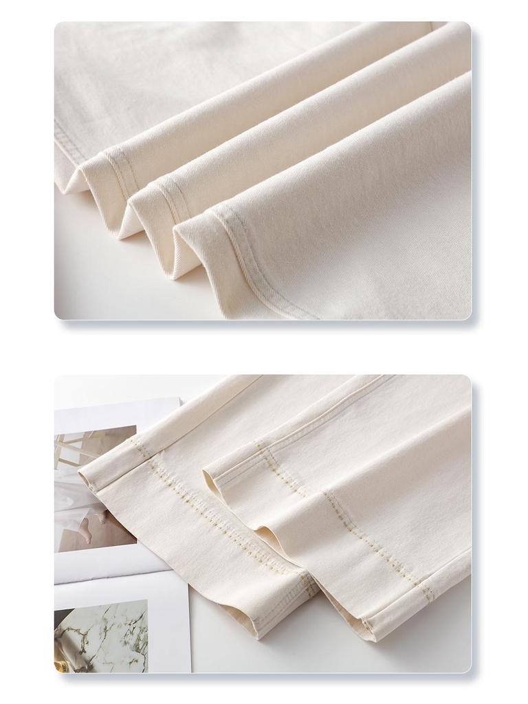 Women's White High-Waisted Wide-Leg Cropped Jeans - Summer 2025 Collection