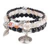 Handmade Bohemian Turquoise Beaded Bracelet With Tree Of Life Feather Charm Women Men Jewelry