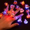 50pcs Glow-in-the-Dark Halloween Ring Pumpkin Skull Bat More Spooky Design Decoration Halloween Celebration Gift Battery Powered