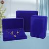 Royal Blue Round Corner Plush Jewelry Gift Box for Rings, Pendants, Bracelets, Necklaces, Beads