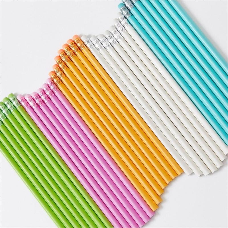 30 Pcs Drawing Pencils Triangle Pencils With Eraser Macaron Color Pencils School Supplies For School Office Sketching