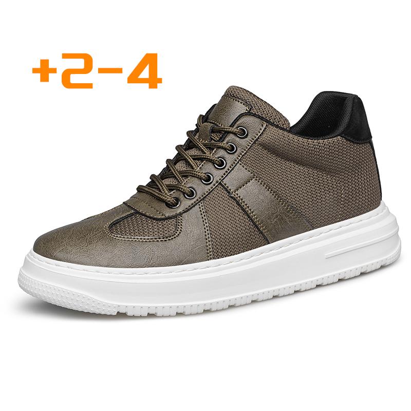 

New Arrival Casual Leather Footwear Handmade Genuine Leather Men Ankle Boots Designer Man Walking Shoe High Top Sneakers 47 хаки