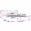 White Bed Frame with Headboard 180 x 200 cm Solid Pine Wood