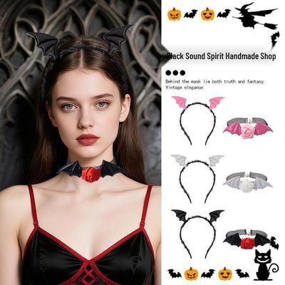 Halloween Masquerade Bat Wings Headband: Cosplay & Party Accessory