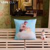 1PC LOZUJOJU Christmas Pillowcase Polyester Printed Comfortable Pillowcase Cushion Cover for Sofa Living Room Bedroom Home Decor Party Decor