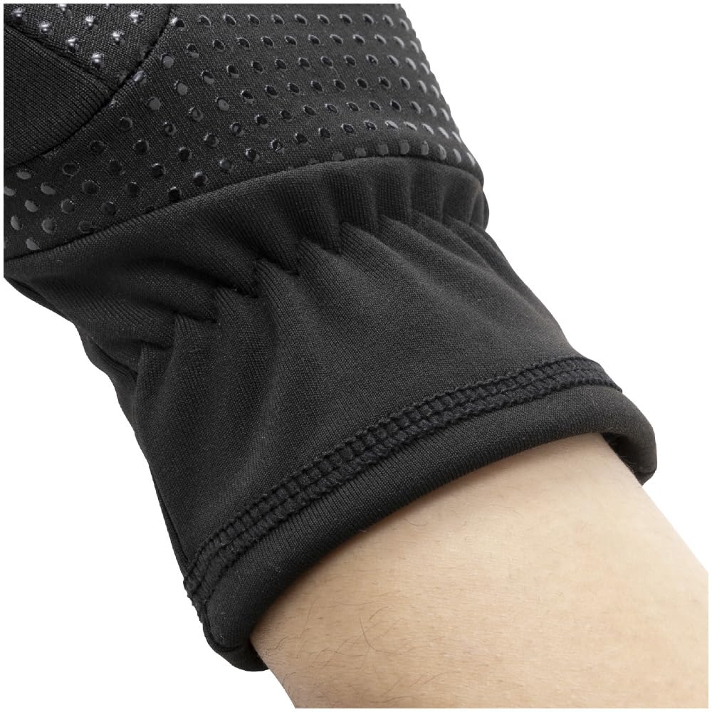 MIZUNO Fleece Gloves Size Black Baseball/Softball 12JYCA02, M,
