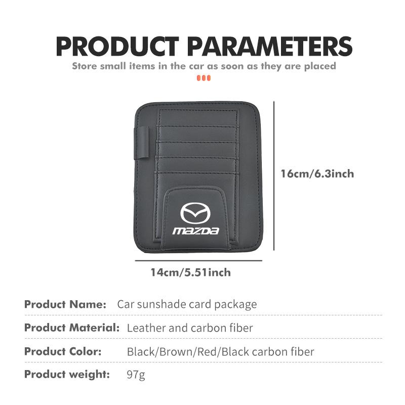 For Mazda Car Sun Visor Minimalist Glasses Card Clip Sunglasses Holder CX9 MX5 RX8 Axela Demio Atenza MS GJI GH BK MP nh1