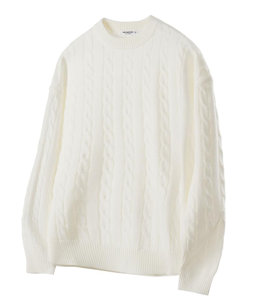 UNTAPPED STUDIO Oversized Cable Round Knit 6 Colors (Type B)