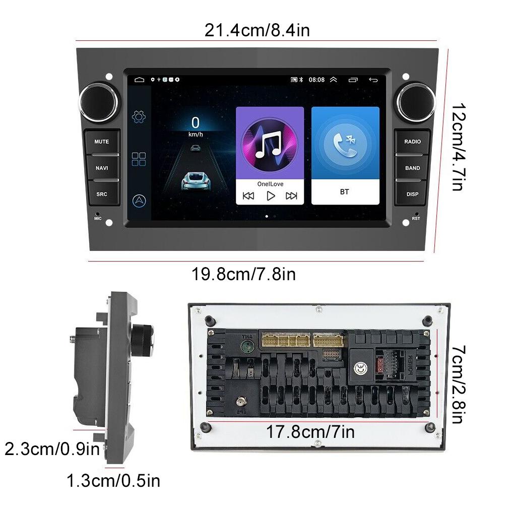 7" Autoradio For Vauxhall Opel Astra Corsa For Apple Carplay Car Radio Stereo GPS Android 13 Automotive Multimedia Car Screen
