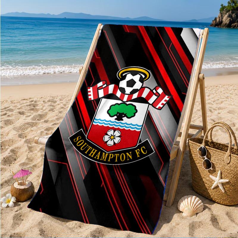 FC-Wappen-Design aufgedrucktes Mikrofaser-Strandtuch, Weich und saugfähig, Schnell trocknend, Ideal für Sommerreisen, Strand-Essential, Schwimmbad