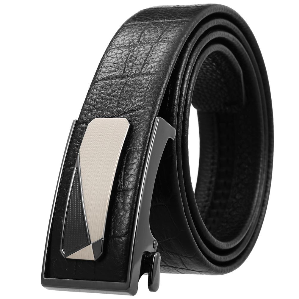 Lot de 3 ceintures Business World en cuir de vachette avec boucle intérieure pour homme (LY36-33033-5)