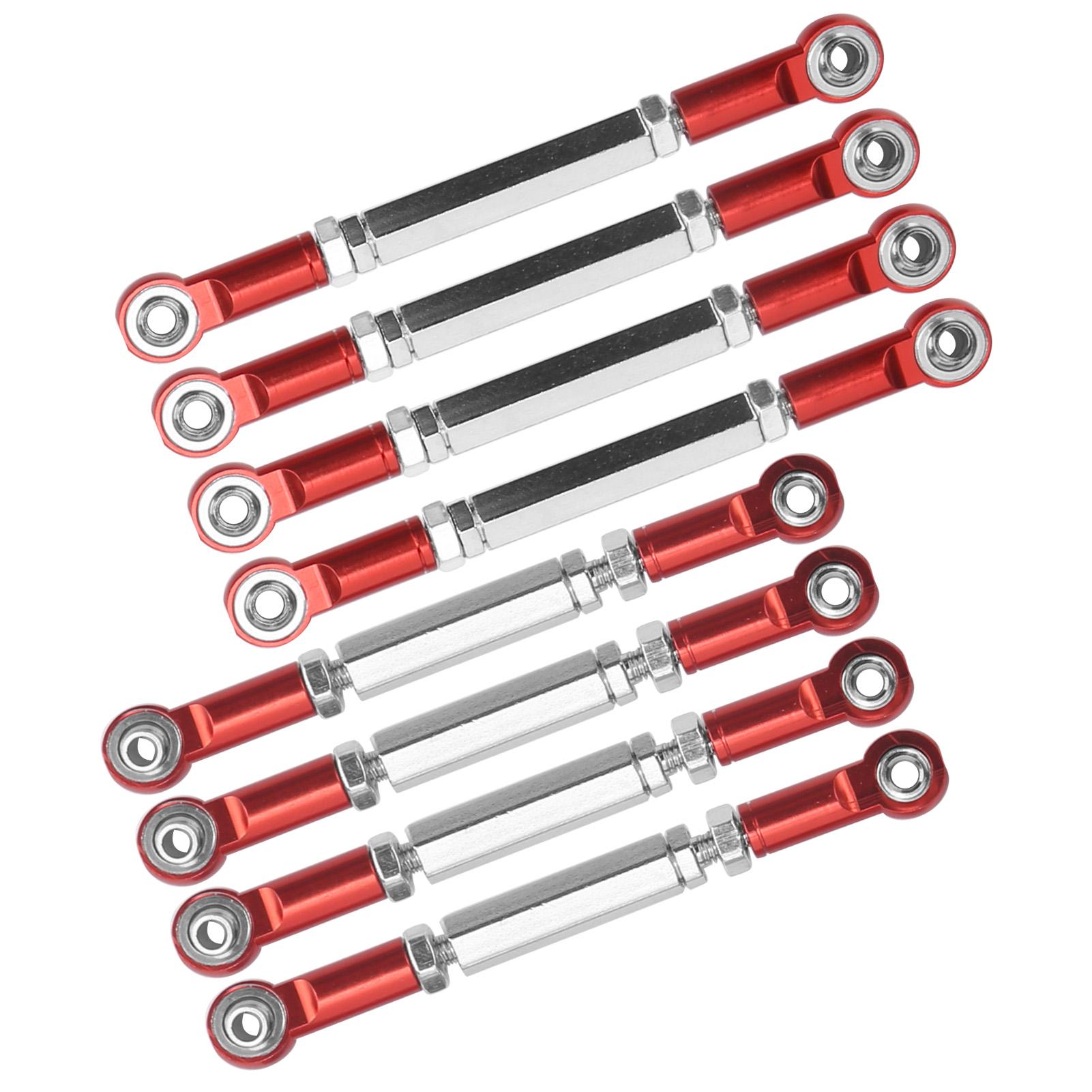 

Металевий тяговий важіль сервоприводу керма, з єднувальний важіль, наконечники тяг, з єднувач для WPL MN Feiyu Red червоний