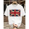 T-shirt Uomo Vintage Pesante 180g Union Jack | Maglietta Grafica Bandiera Britannica Usurata, Comoda Vestibilità Regolare Manica Corta per Uscite Casual,